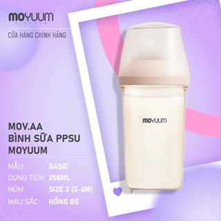 Bình sữa Moyuum PPSU Mov.aa - 250ml - Bản trơn
