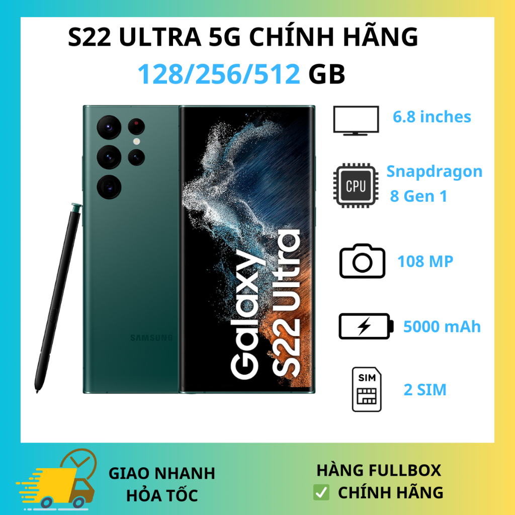 Điện thoại Samsung S22 Ultra Chính Hãng Việt Nam 2 Sim (128/256/512) | BigBuy360 - bigbuy360.vn