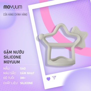 Gặm nướu silicon Moyuum - 3m+ - Hình sao - Màu xám sáng