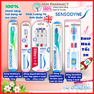  Bàn chải đánh răng SENSODYNE Multicare Soft Lông mềm làm sạch răng toàn diện bảo vệ nướu 