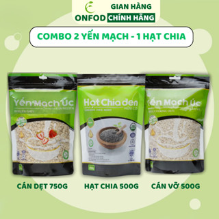 Combo 2 yến mạch 1 hạt chia ONFOD ăn liền ăn kiêng eat clean ăn dặm cho bé mẹ bầu healthy food