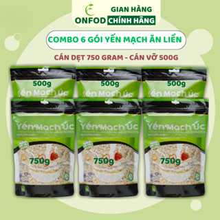COMBO 6 Yến Mạch Ăn Liền ONFOD Cán Dẹt Cán Vỡ Ăn Kiêng Eat Clean Healthy Food