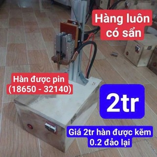 Máy hàn cell pin trụ (gạt tay) hàn đươc kẽm 0.2