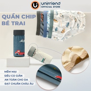  Set quần chip tam giác cotton organic cho bé trai Unifriend Hàn Quốc Size 10-60kg 
