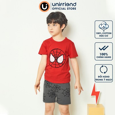 Bộ ngắn tay quần áo thun cotton mịn mặc nhà mùa hè cho bé trai Unifriend Hàn Quốc U3022