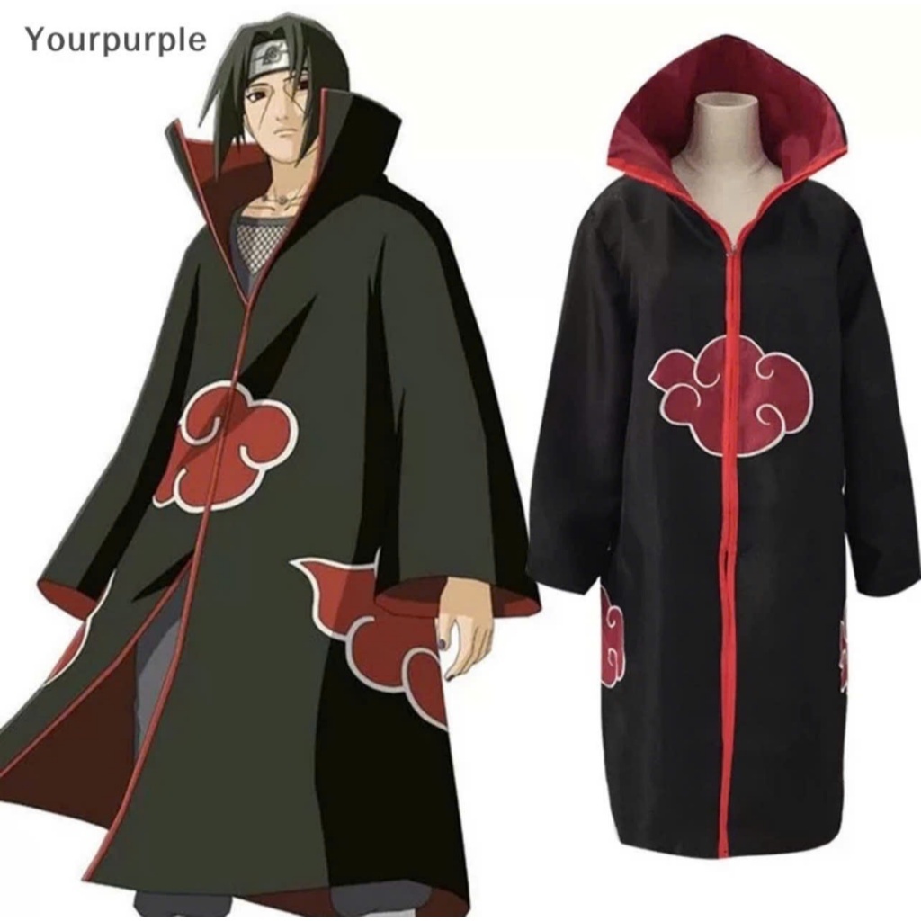 Áo choàng Akatsuki Cosplay hoá trang nhân vật Uchiha Sasuke trong hoạt hình Naruto