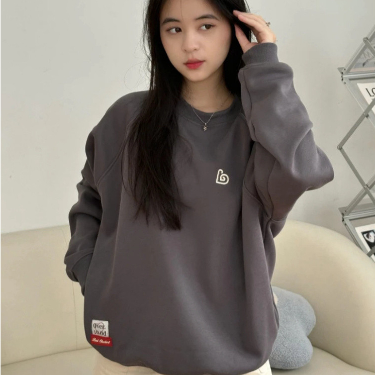 Áo Sweater By Cam Cam  Nỉ Lông Cáo Basic Mềm Mịn Dày Dặn Logo Mini Nam Nữ New 2025