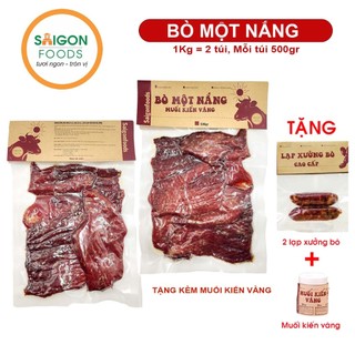  1kg Thịt khô Bò một nắng + Tặng  Muối kiến vàng -  Giao hàng toàn quốc  