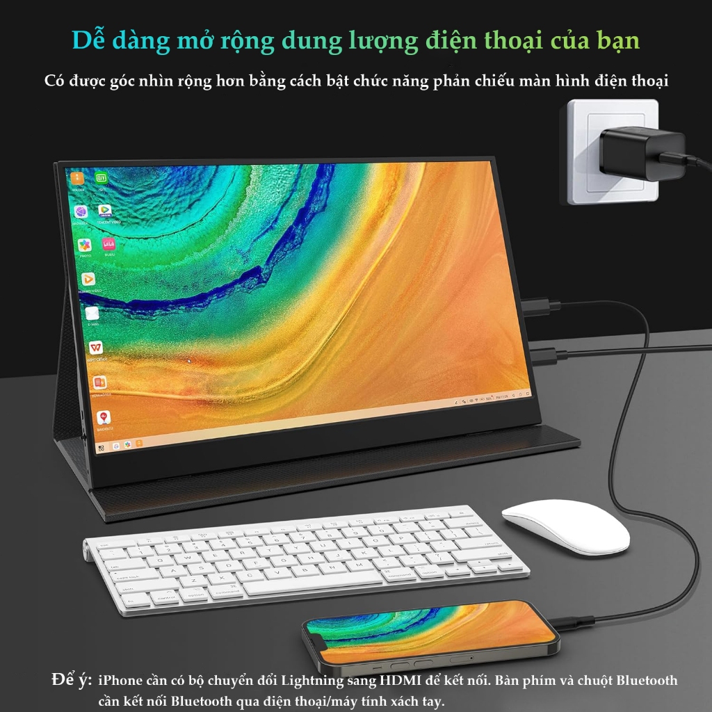 Màn Hình Di Động 16.1 Inch IPS Full HD 1080P - Tích Hợp Loa Kép Tương Thích Laptop Máy Tính Bảng Điện Thoại | BigBuy360 - bigbuy360.vn
