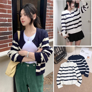 (HÀNG SẴN) Áo len cardigan RALLPH KẺ NGANG thêu ngựa 2 màu hàng QC dày dặn