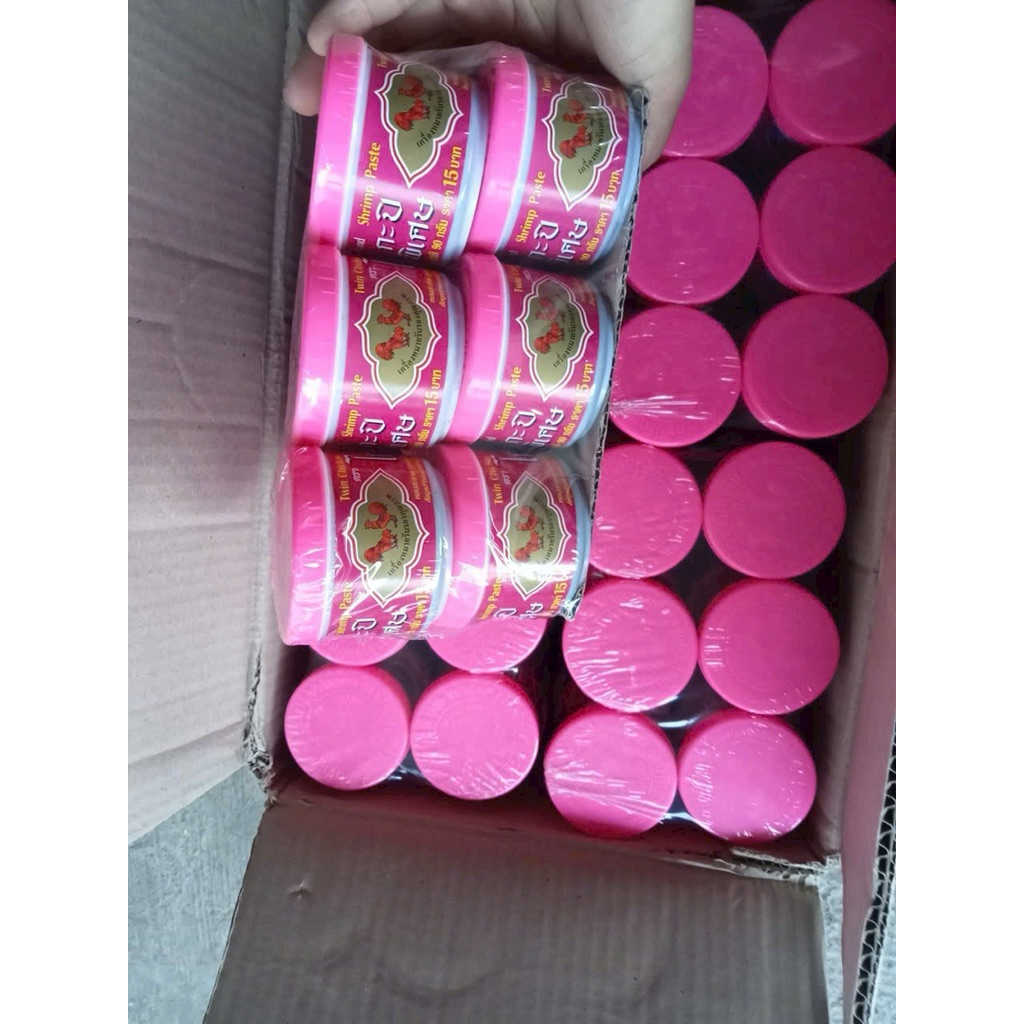 [Combo 5 hộp ]Mắm Ruốc Tôm Thái Hiệu Twin Chicken - 100% Mắm Ruốc Tôm Rayong Thái Lan -  90g