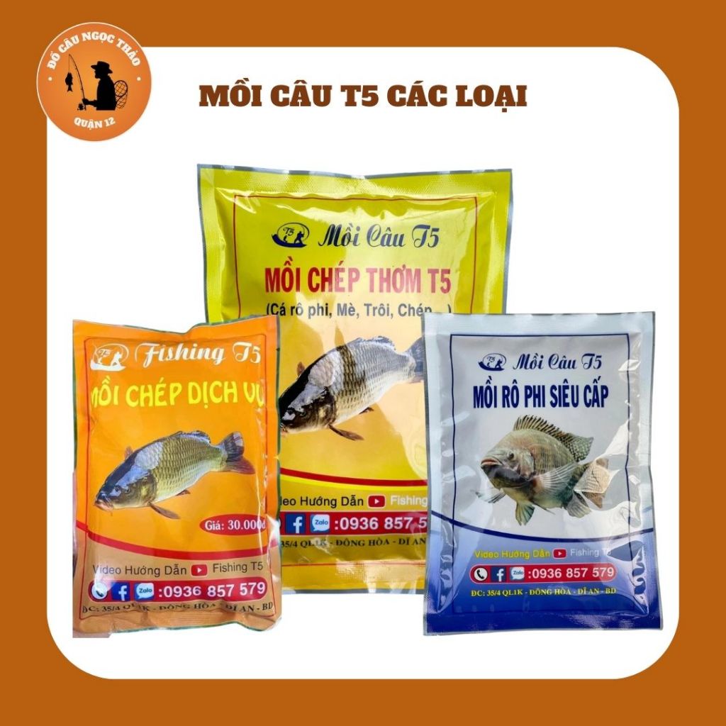 Mồi Câu Cá T5 Các Loại Mồi Chép Thơm, Chép Dịch Vụ, Mồi Rô Phi