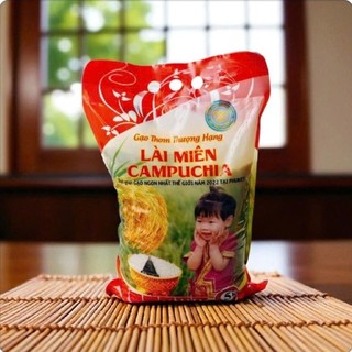  Gạo Lài Miên Campuchia Cô gái - thơm nhẹ dẻo ngon dai cơm  5kg - túi ép  
