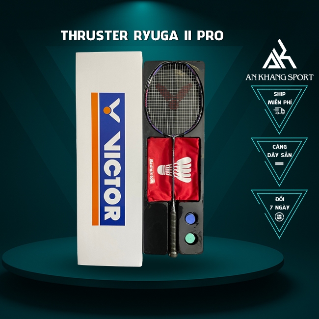 Vợt Cầu Lông Victor Ryuga 2 Pro Full Hộp - Căng Sẵn 11kg, Max 13.5kg (Tặng Kèm 5 Phụ Kiện)