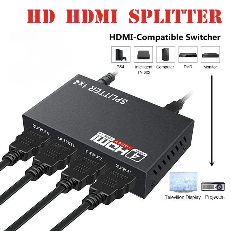 2025 3cdigitaldoctor Bộ chia HDMI 1 ra 2, 1 ra 4 HDMI SPLITTER 1 to 4 | Hub chia cổng HDMI 1 ra 2 - 