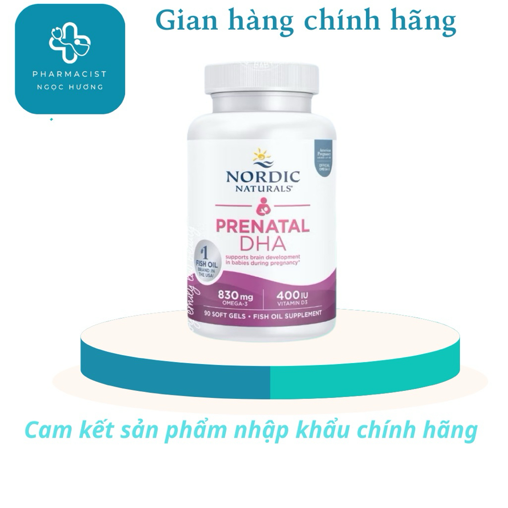 Dầu Cá Bổ Sung DHA Cho Bà Bầu NORDIC NATURALS PRENATAL DHA 90 viên