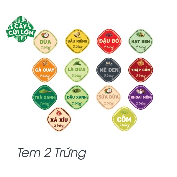 Set 5 tấm Tem Nhân 2 Trứng