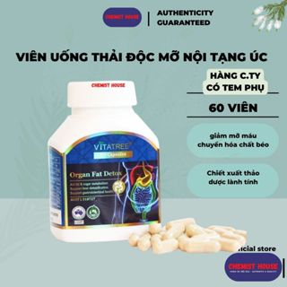 [Có Tem Nhập] Viên Uống Thải Độc Mỡ Nội Tạng Vitatree Organ Fat Detox liệu trình 30 ngày 60 Viên Nhộng