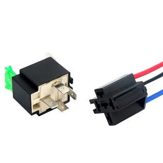 1 bộ jack cắm Rơ le DC 12V 4 pin/5 pin kèm cầu chì 30A (Standard) cho ô tô, xe hơi