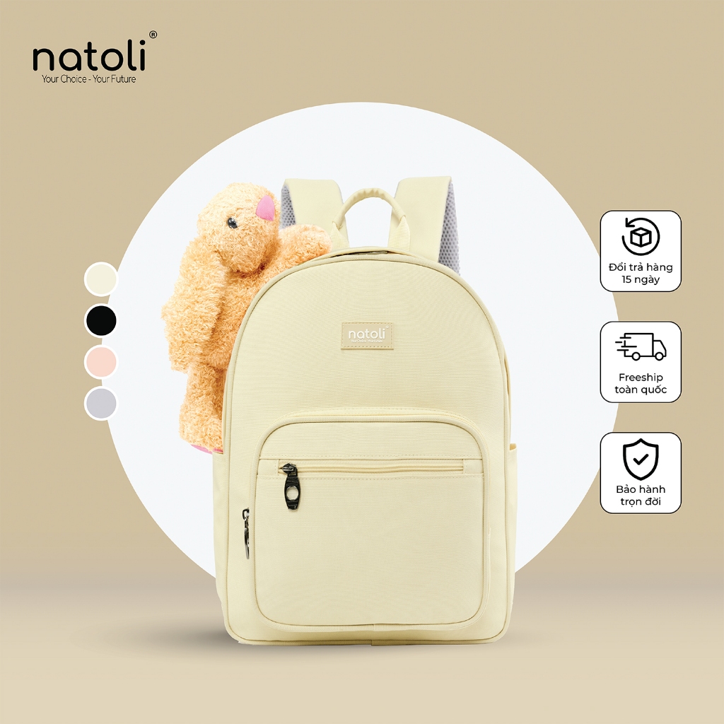 Balo nữ hàn quốc jellycat bunny thỏ bông cao cấp NATOLI nhiều ngăn đi học cute - BST Sweet Bunny Backpack B28