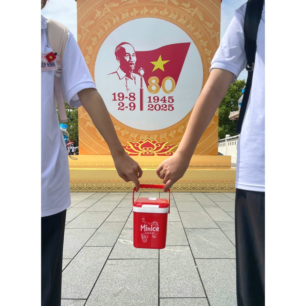  Thùng đá Minice 1 2.1 3L DUY TÂN nhựa PP PU giữ nhiệt bình giữ nhiệt mini quai xách giải khát 