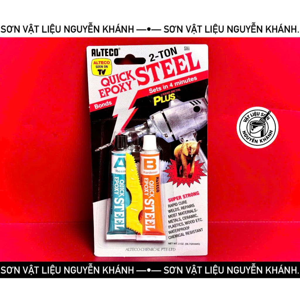 [Hàng Chính Hãng] Keo AB Thái Lan Alteco Quick Epoxy Steel | Keo Dán Đa Năng, Siêu Bền, Kháng Nước