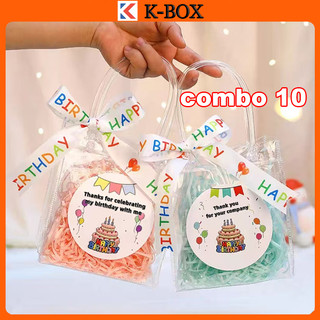 combo 10 DANY TÚI XÁCH NHỰA PVC TRONG SUỐT ĐA NĂNG, TÚI XÁCH MUA SẮM, TÚI ĐỰNG BÌNH GIỮ NHIỆT, TÚI ĐỰNG CỐC GIỮ NHIỆT LỚ
