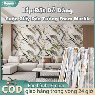  Decal dán bếp cuộn xốp dán tường tráng keo sẵn bề Vân Đá Chống Nước Chịu Nhiệt Dày Cao Cấp Chống Cháy Chống Dầu 