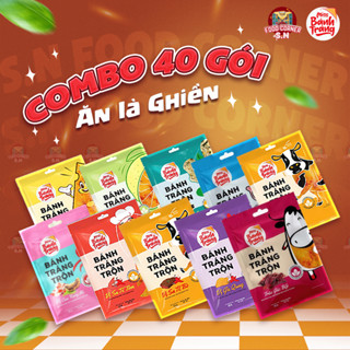  Combo 40 Gói Miss Bánh Tráng Mini | Ăn Vặt Đủ 11 Vị Hot | Gói 20–23 Gram | S.N Food Corner 