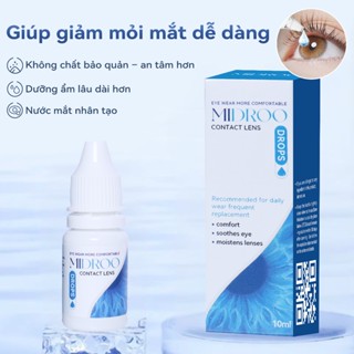 1 Chai Midroo Nhỏ Mắt  Nhỏ Mắt 10ml Làm Dịu Và Giữ ẩm Cho Mắt Thích Hợp đeo Kính áp Tròng Hàng Ngày