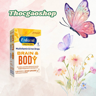(Thóc Gạo Shop 89) Siro bổ sung vitamin Enfamil Brain and Body 50ml hàng Mỹ cho bé 6-36 tháng