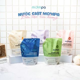 Nước giặt hữu cơ Mompa Organic Enzime cho quần áo sơ sinh an toàn tẩy sạch vết bẩn lưu hương mềm mại dạng túi