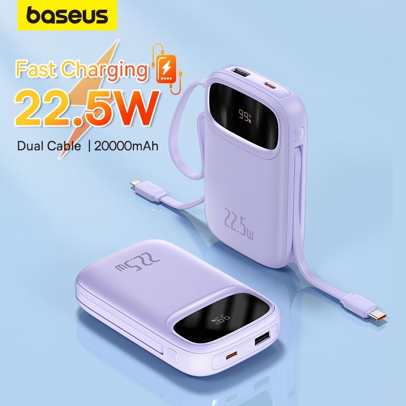 Sạc dự phòng Qpow2 & Qpow Pro Baseus 10000 mAh/20000mAh PD 22.5W 30W tiện dụng cho điện thoại TypeC & IP/USB-C