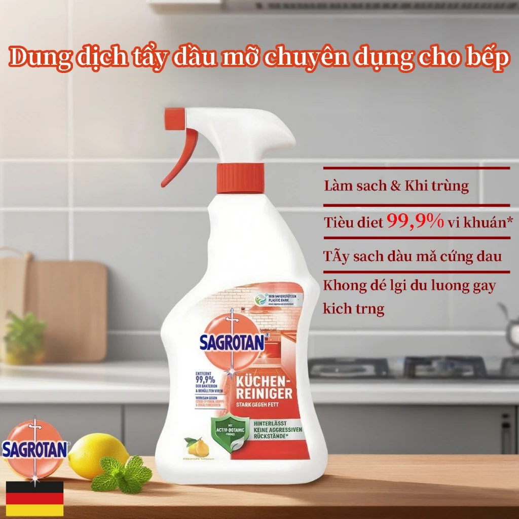 Siêu Chai Sạch Nhà Bếp Làm Sạch Dầu Mỡ- Đánh bay dầu mỡ 100%, siêu tiện trong 5 giây | 500ml