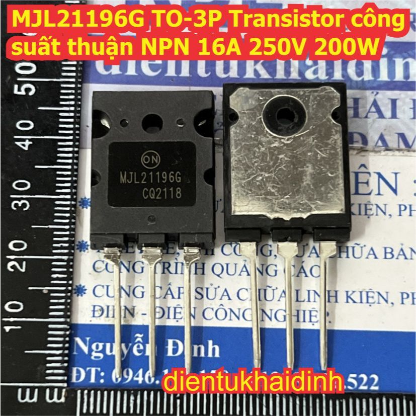 2 con MJL21193G MJL21194G MJL21195G MJL21196G 21193 21194 21195 TO-3P Transistor nghịch/thuận PNP/NP