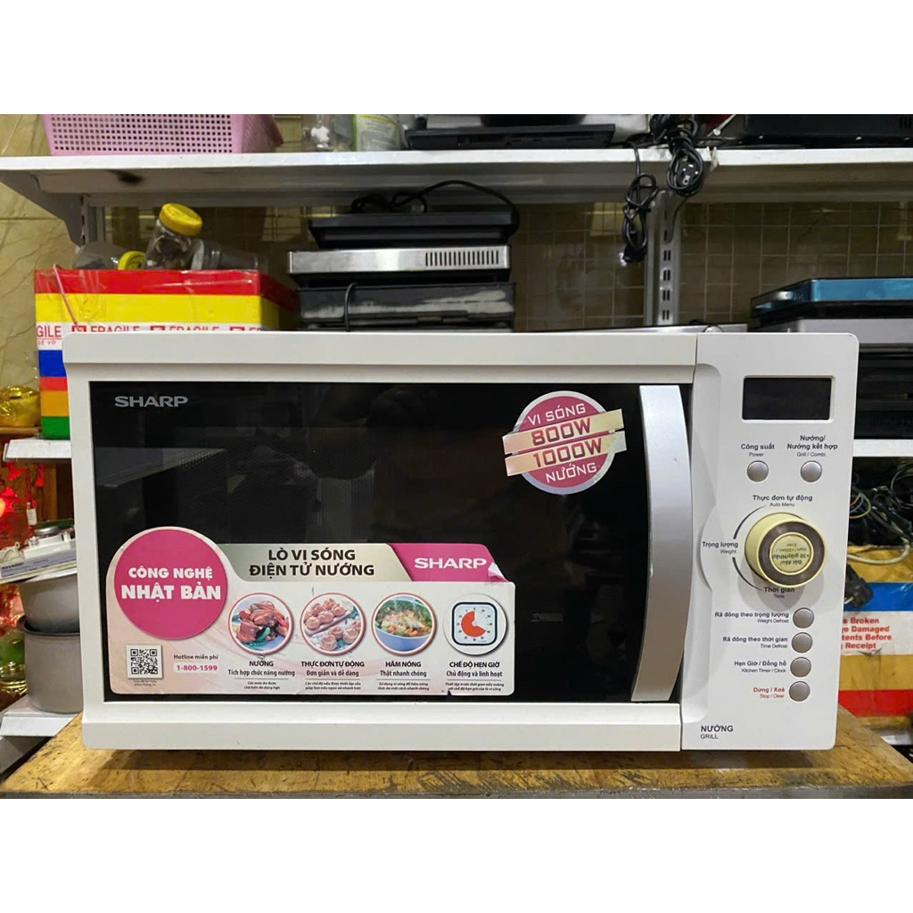 Lò vi sóng có nướng Sharp R-G371VN-W 23 lít  - Hàng chính hãng