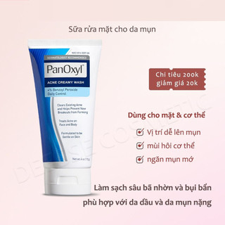  Sữa Rửa Mặt PanOxyl 10% Benzoyl Peroxide – Giảm Mụn Mạnh Mẽ ✦ Làm Sạch Sâu ✦ Dành Cho Da Dầu Mụn 