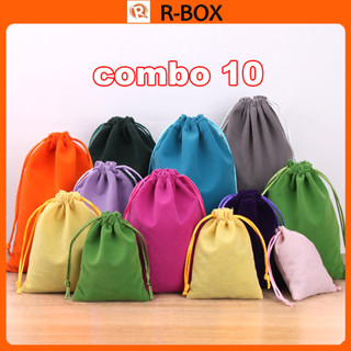 combo 10 Sỉ Túi Nhung Có Dây Rút Để Đựng Phụ Kiện ,Trang Sức, Đựng QuàTặng
