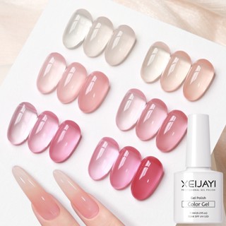 XEIJAYI 7.3ml Sơn móng tay gel màu hồng nude 6 màu phù hợp tự làm tại nhà