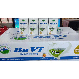  Thùng 48 hộp Sữa Tươi Có Đường-Ít Đường Ba Vì 110ml   Công Ty Cổ Phần Sữa Ba Vì   