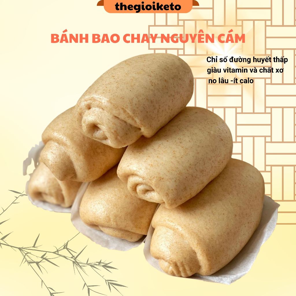 ( HỎA TỐC ) vỏ bánh bao nguyên cám chay  ( set 10 bánh nhỏ không nhân)