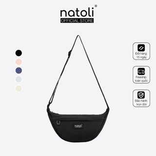 Túi đeo vai chần bông hình bán nguyệt NATOLI túi bánh bao vải canvas chống nước tốt-Soft Touch Crossbag T26