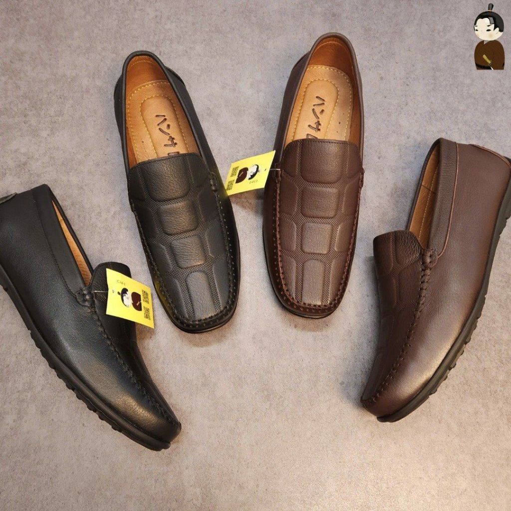 Giày tây nam Hansamu Kai - Office Moccasin DGD9 da bò nhập khẩu