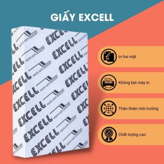 Giấy in, Giấy Photo văn phòng Excel A4 - Định Lượng 70.Gsm (500 Tờ) Một Ream - Indonesia