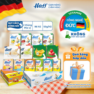 2 Thùng Mix vị Sữa chua, Váng sữa, Cháo sữa, Phô mai HOFF bổ sung dưỡng chất cho trẻ (96 hộp x 55g)