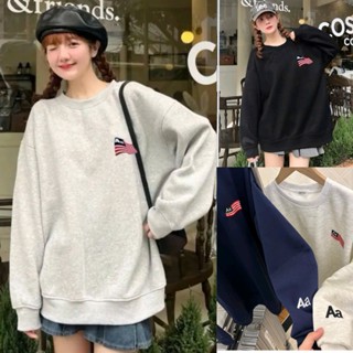 Áo SWT Thêu Logo Chất Nỉ Bông  AABo Chun Phong Cách Cá Tính Nam Nữ Top Women Học Sinh Sinh Viên ByTH