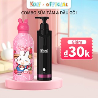  Koai COMBO SỮA TẮM & DẦU GỘI Sữa tắm gội tạo bọt cho bé 350ml Dầu gội làm phồng tóc và sạch gàu 
