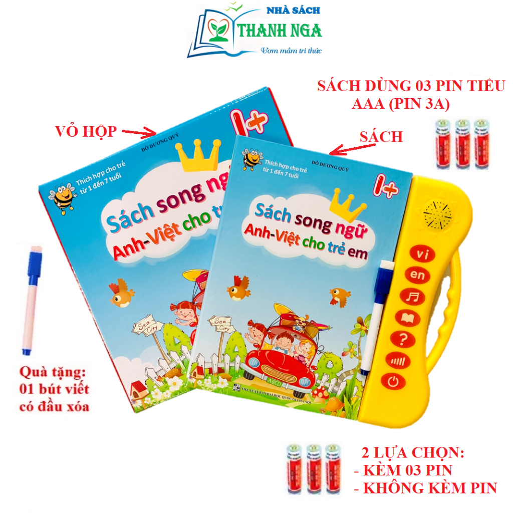 Sách - Sách Nói Điện Tử Song Ngữ Anh - Việt cho trẻ em từ 1-7 tuổi