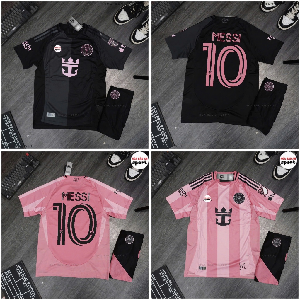 IN TÊN SỐ] - Bộ Quần Áo Bóng Đá CLB Inter Miami 2025 - Chuẩn FORM Thi Đấu - Vải Polyester Cao Cấp