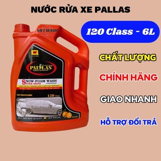 NƯỚC RỬA XE BỌT TUYẾT PALLAS 120 - 6 LÍT, HƯƠNG CAM, RỬA XE SIÊU BÓNG